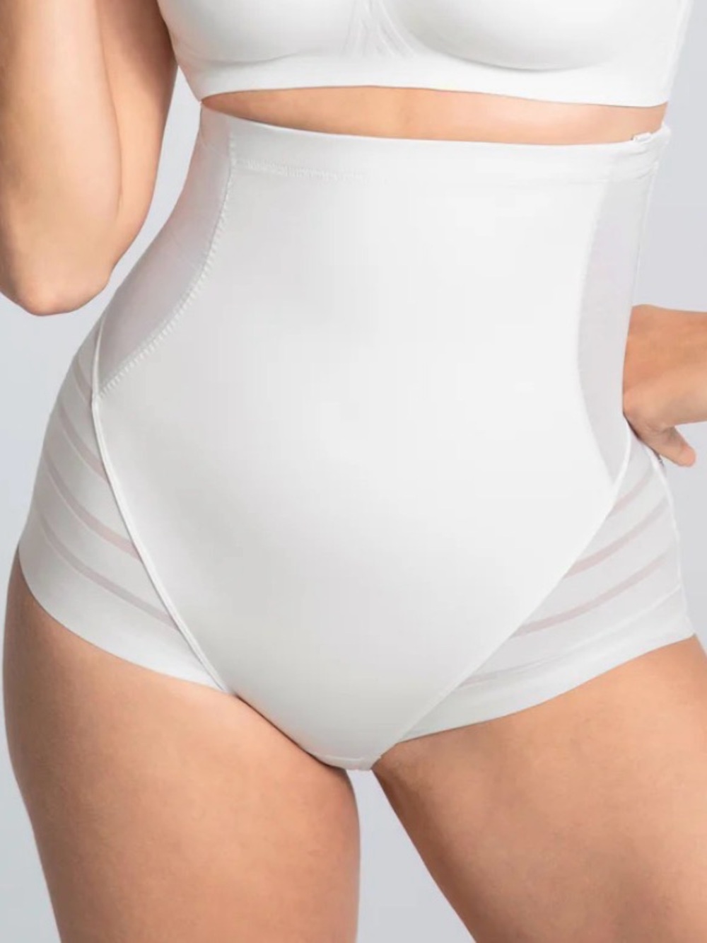 Honeylove Queen Brief  High-Waist White Shaping Briefs - white (XS)